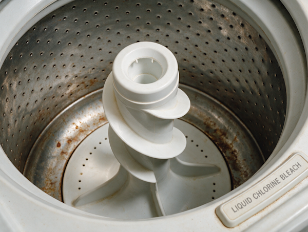 A rusted washing machine drum